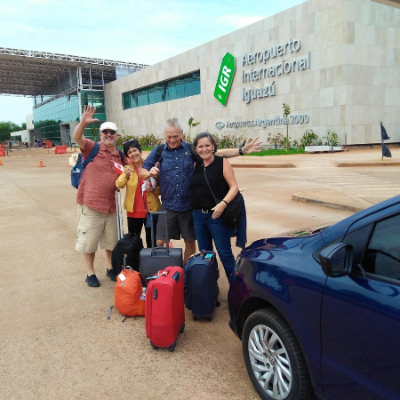 Pasajeros contentos